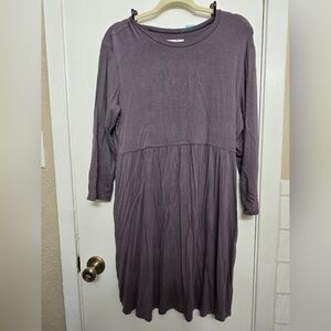 Maurices Long Sleeve Purple Dress